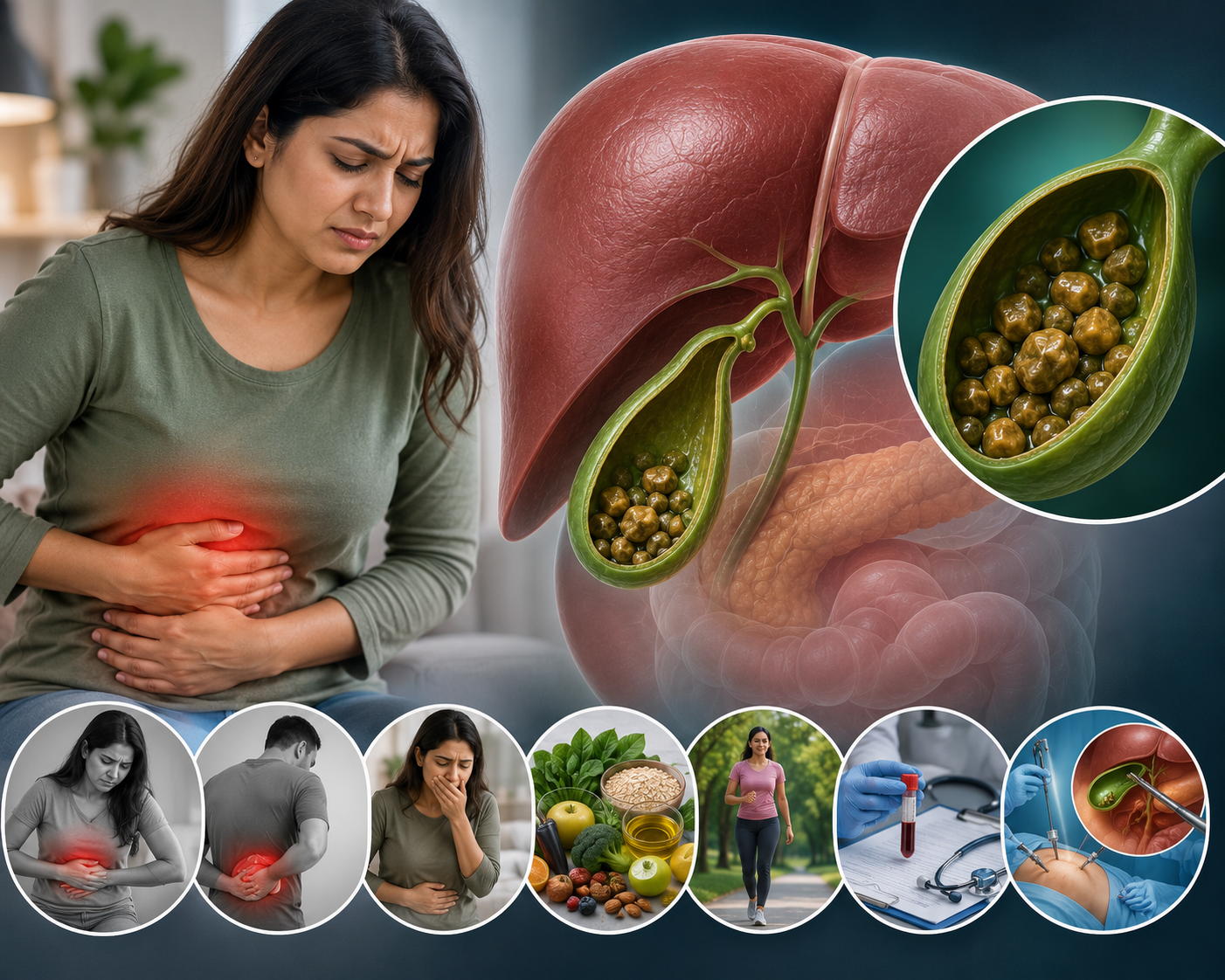 Gallbladder Stones (Gallstones): Symptoms, Causes, Prevention & Advanced Treatment – Don't Ignore Upper Abdominal Pain